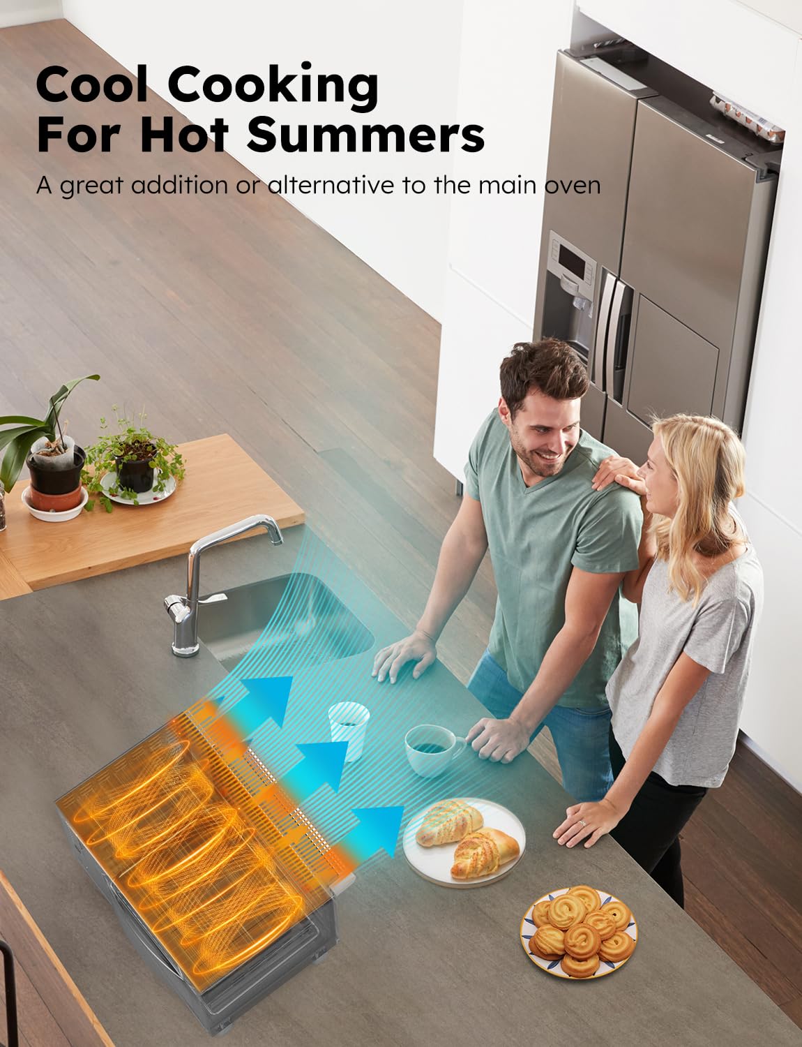 Bravo XL Pro air fryer toaster oven with improved 100 percent super convection oven technology