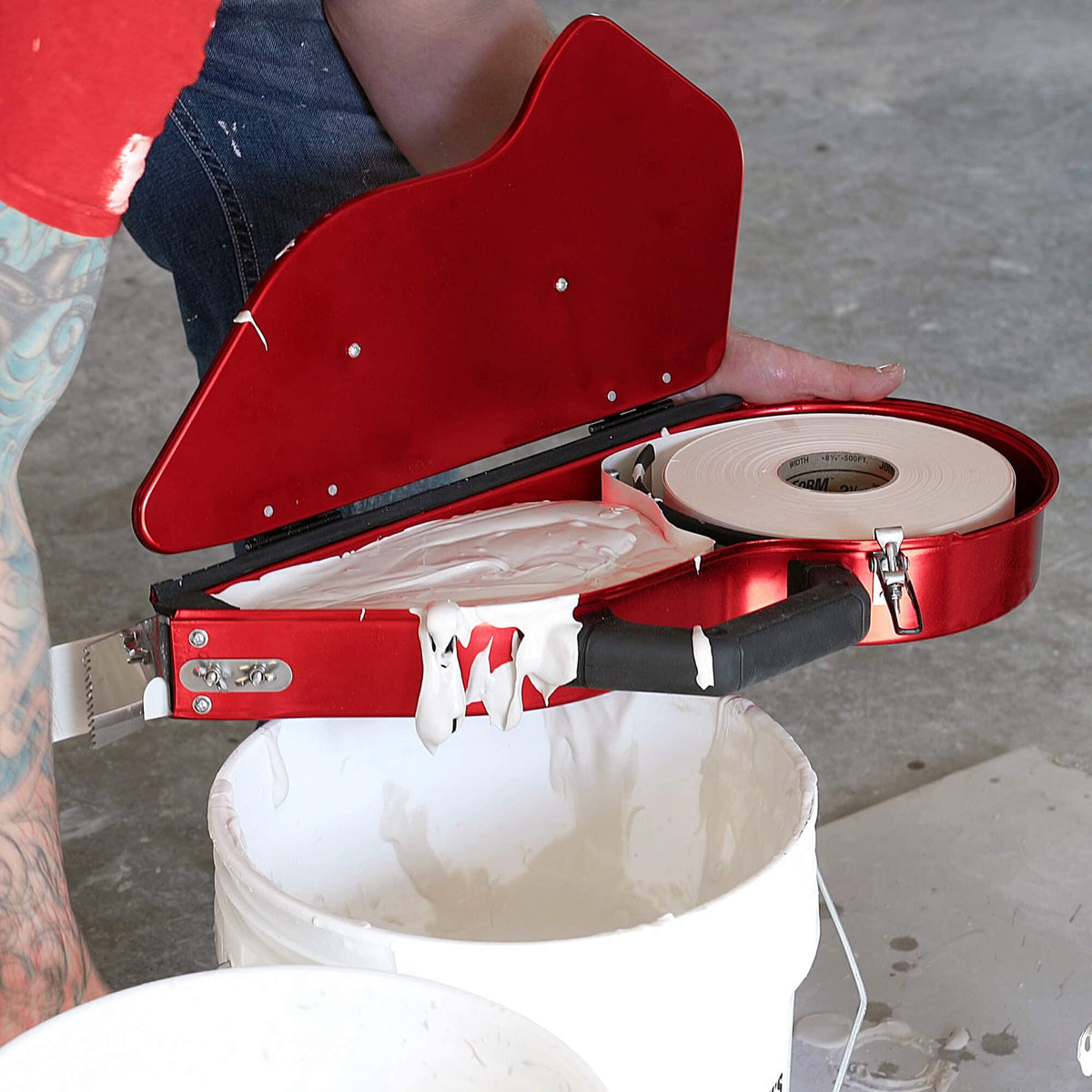 Semi Automatic Drywall Banjo Taping Tool 5-311 Pro Aircraft Grade Aluminum Body Ergonomic Corrosion Resistant