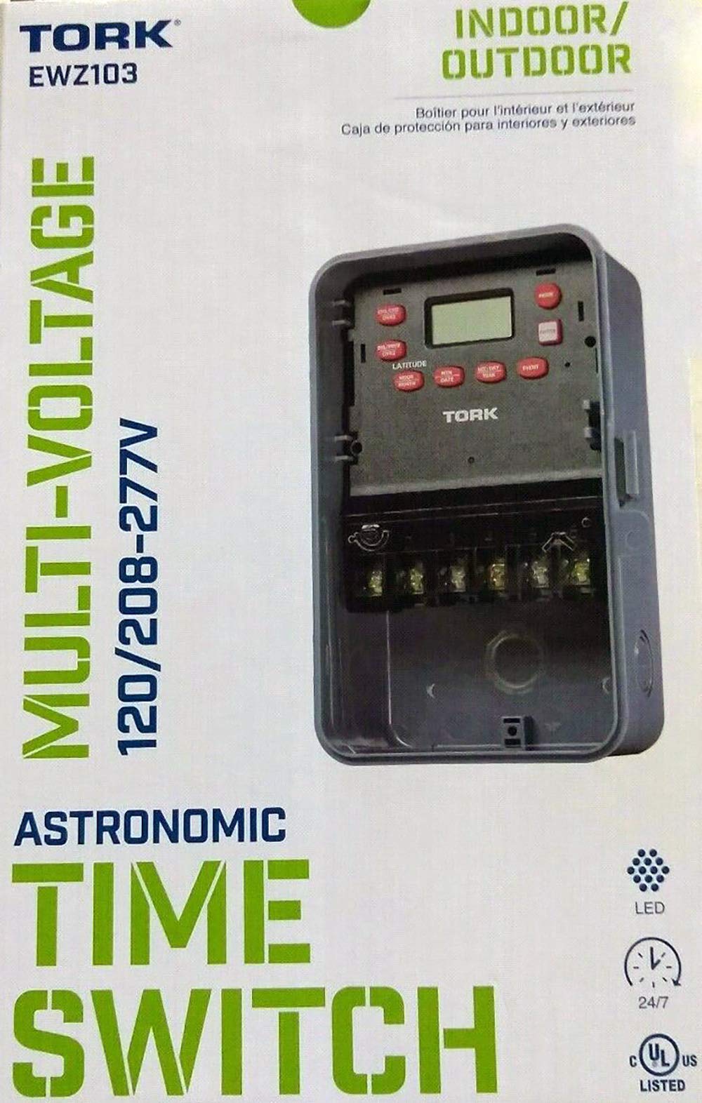 Electronic programmable multipurpose control astronomic 7 day time switch EWZ Series 120 to 277 V