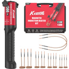 Induction Heater Bolt 1300W 110V Removal Tool Kit with 10 Coils for Rusty Screw Removing Red