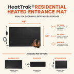 Heated Snow Melting Mat for Entrances Outdoor No Slip Heating Entrance Mat with GFCI Power Cord 30 x 48