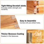 10 Frame Langstroth Bee Hive Beeswax Coated Includes Frames and Waxed Foundations 2 Deep 1 Medium Boxes