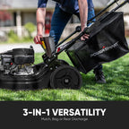 EasyDrive Pro 22 inch 170cc self propelled gas lawn mower walk behind design 22 inch cutting deck
