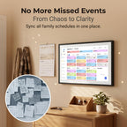15.6 Inch Digital Calendar 1920x1080 Full HD Touchscreen Chore Chart Meal Planner Wall Mount Black White