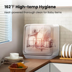 Countertop portable dishwasher 6L built in water tank 7 programs UV hygiene auto door open for apartments RVs