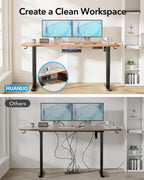 Electric standing desk frame with brushless motor heavy duty adjustable base for max 75 x 35 inch tops