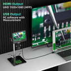 AD246S-M 3 Lens 2160P HDMI Digital Microscope 2000x Magnification for Adults Soldering Repair