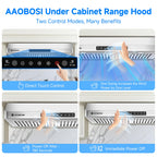 30 Inch Under Cabinet Range Hood Stainless Steel Kitchen Vent Hood Exhaust Fan for Home Kitchen