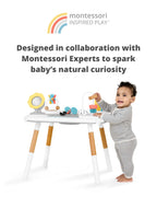 Discoverosity Montessori Inspired 3 Stage Activity Center Play Table Baby 4m+ with Mirror Rattles Teethers