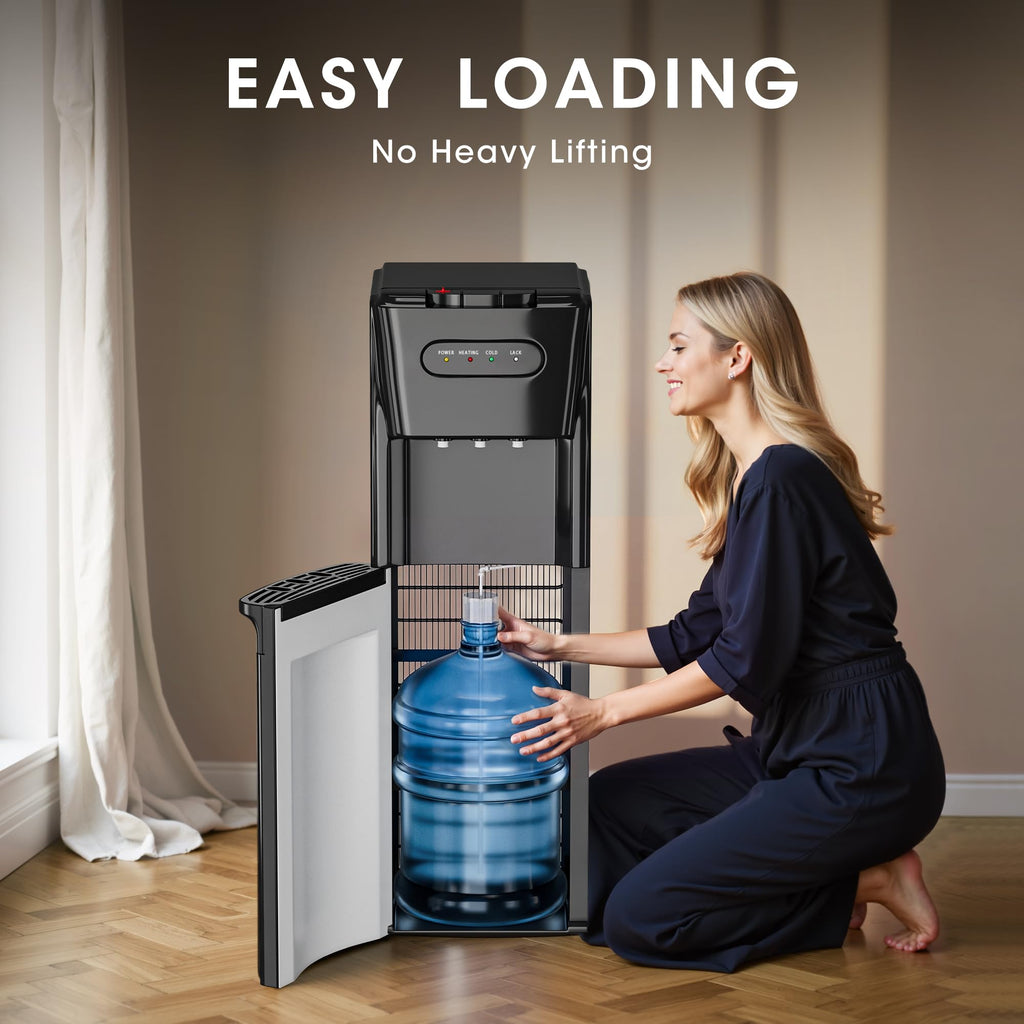 Bottom Loading Water Cooler Dispenser Charcoal Black for Home Office Kitchen and Dorm Room