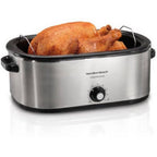 28 lb 22 Quart Roaster Oven with Self Basting Lid Stainless Steel Countertop Roaster for Baking Roasting