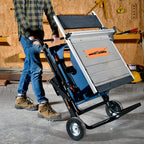 Portable Table Saw Stand 330 lbs Capacity Rolling Foldable 8 inch Wheels Heavy Duty Easy Storage Universal Fit