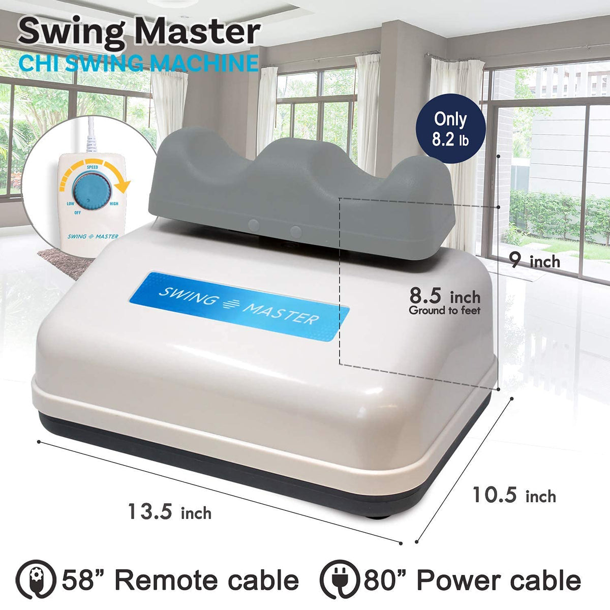 Chi swing machine passive aerobic exerciser figure trimmer lymphatic massager body shaker leg exercise FSA HSA
