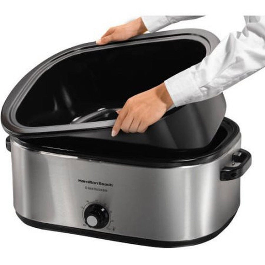 28 lb 22 Quart Roaster Oven with Self Basting Lid Stainless Steel Countertop Roaster for Baking Roasting