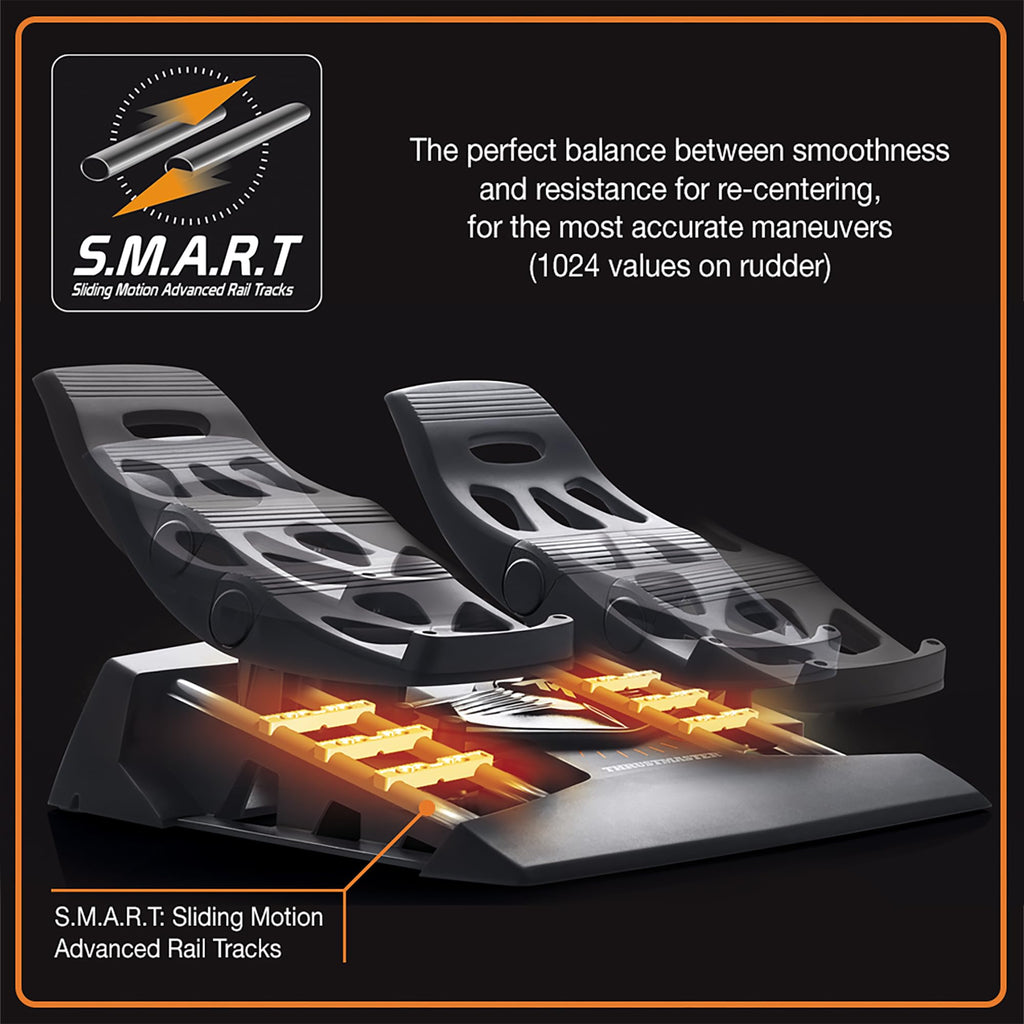 TFRP Precision Flight Sim Rudder Pedals - Gaming Flight Simulator Controls