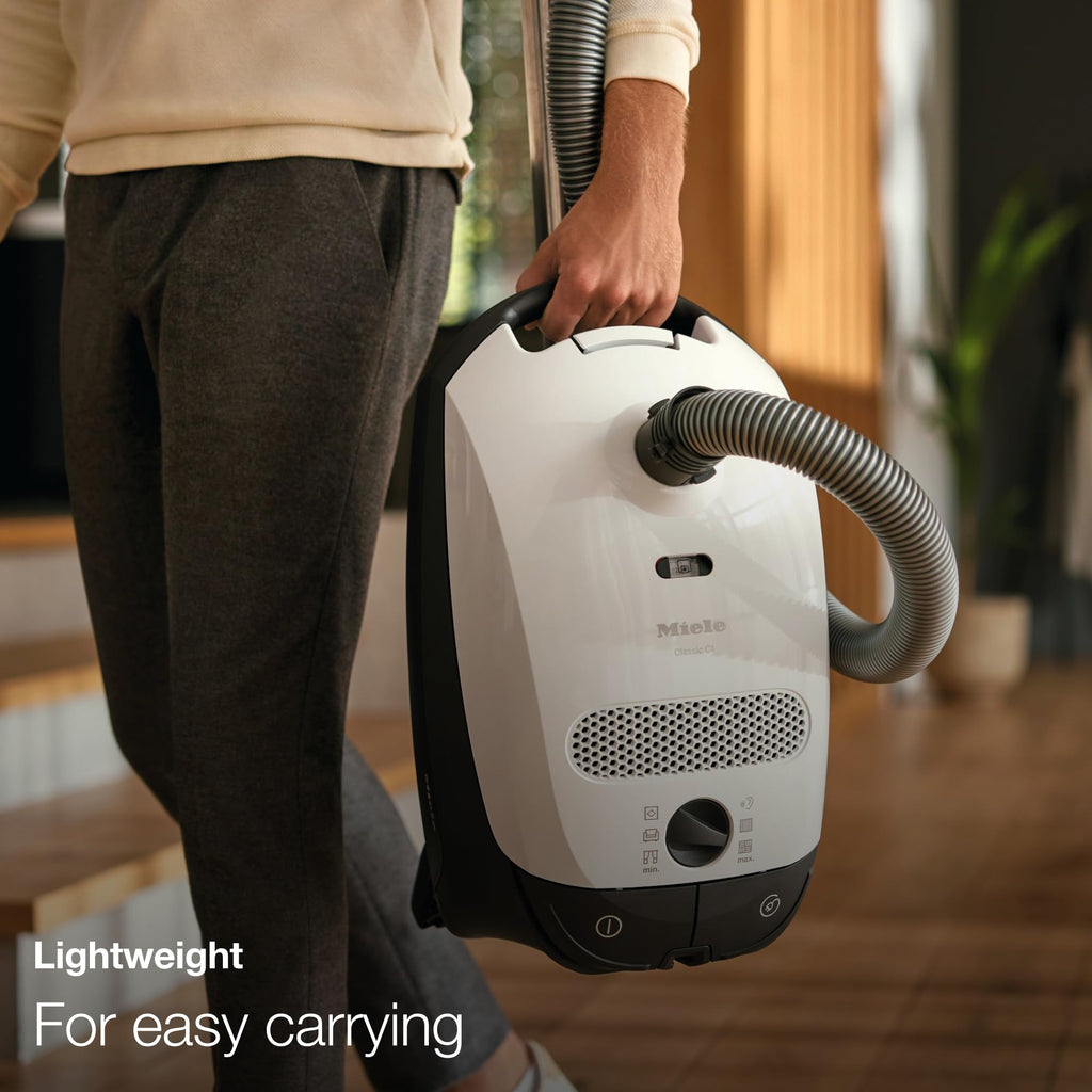 Bagged Canister Vacuum for Hard Floors and Low to Medium Pile Carpet