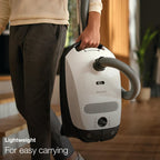 Bagged Canister Vacuum for Hard Floors and Low to Medium Pile Carpet