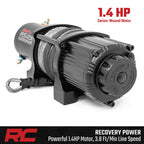 4,500 LB UTV ATV Winch ProSeries 1.4HP Electric 50 Ft Synthetic Rope Remote Waterproof 12V Off Road Recovery