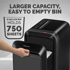 LX220 5015401 20 Sheet Manual Feed Capacity Micro Cut Shredder Black High Security Home Office Use
