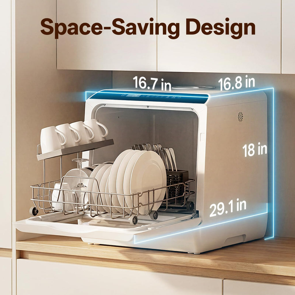Portable Countertop Dishwasher for Small Apartments RV Dorm Compact Mini Kitchen Dishwasher