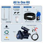 12V fuel transfer pump kit 18 GPM self priming electric pump for gasoline diesel oil high flow