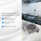 KR-S2 Portable Electric Hot Plate 1500W Cast Iron Single Burner Compact Countertop Electric Cooker