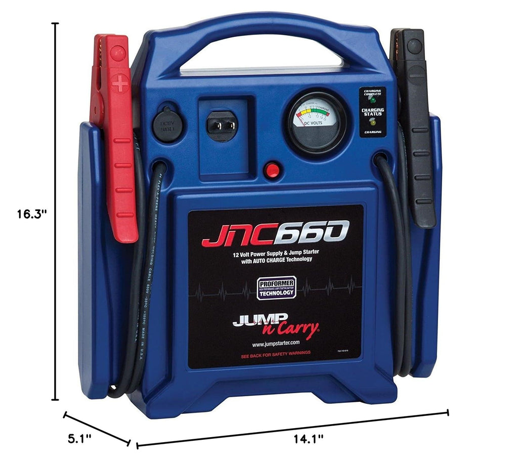 JNC660 1700 Peak Amp 12 Volt Jump Starter Blue Portable Power Booster for Car Truck SUV Emergency