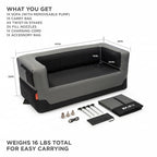 Inflatable Camping Sofa with Built-in Pump, Portable Outdoor Couch