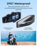 S1 Motorcycle Bluetooth Headset with Smart Voice Control 2 Pack Helmet Intercom Headset for Riders