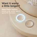 Nina electric tea kettle infuser 1.5L borosilicate glass 304 steel 4 temp presets no plastic contact beige