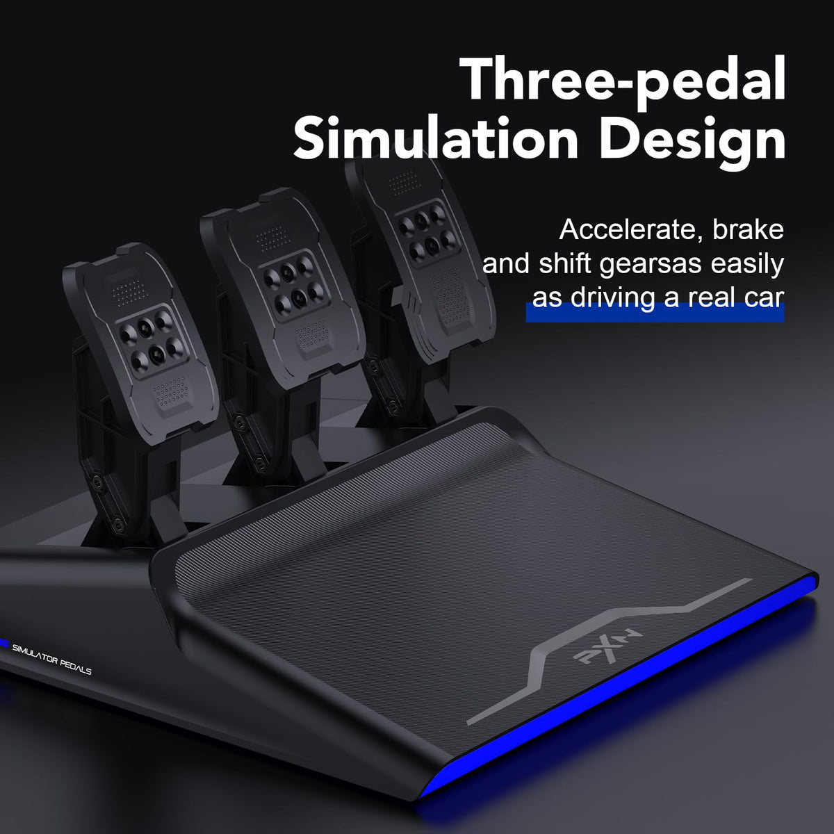 V99 Force Feedback Racing Wheel with Pedals and Shifter for Racing and Driving Simulator Games