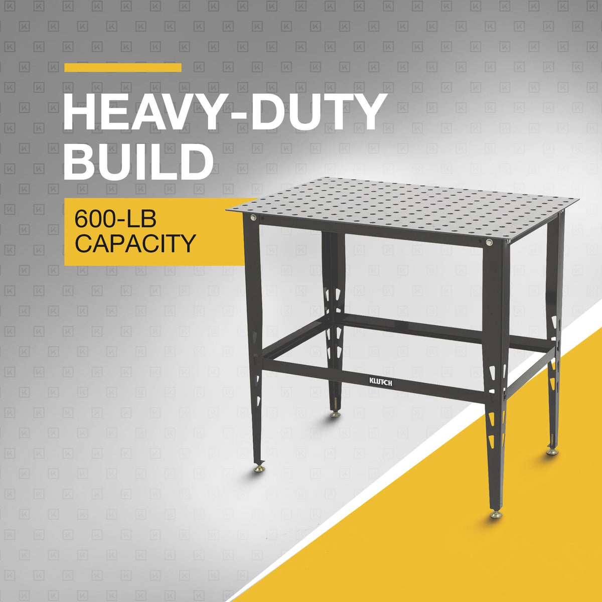 Steel welding table with 24 piece fit up tool kit 600 lb capacity heavy duty workbench for workshop