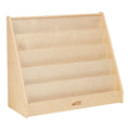 Single Sided Wooden Book Display Shelf for Kids Classroom, 5 Shelves