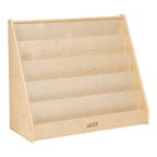 Single Sided Wooden Book Display Shelf for Kids Classroom, 5 Shelves