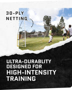 Quickster portable soccer goal backyard field durable Tension Tite frame 2 ply net adjustable click lock poles