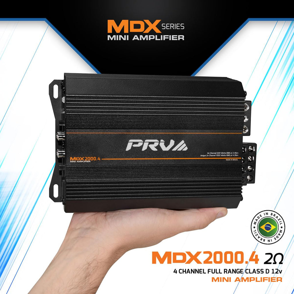 4 Channel Car Audio Amplifier, 2000W, 2 Ohm, 4 x 500W RMS, MDX2000.4