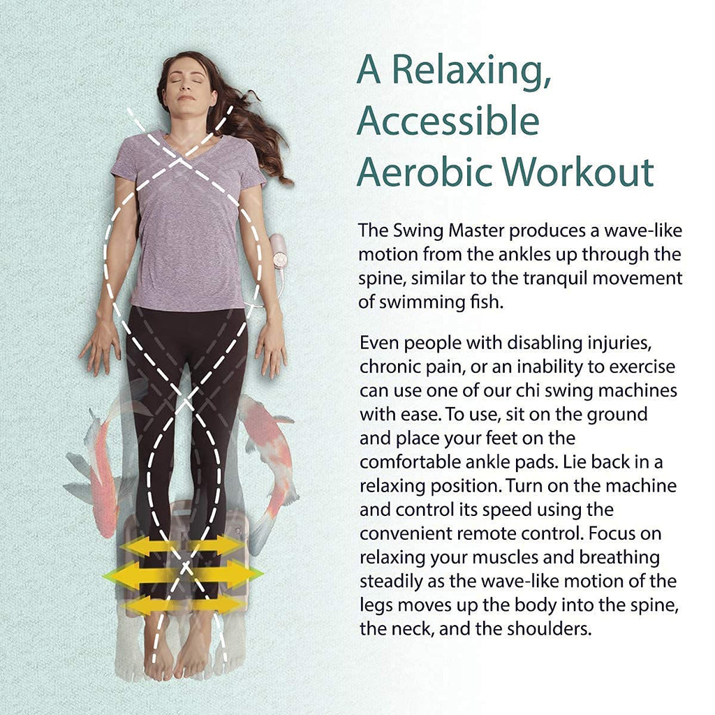 Chi swing machine passive aerobic exerciser figure trimmer lymphatic massager body shaker leg exercise FSA HSA