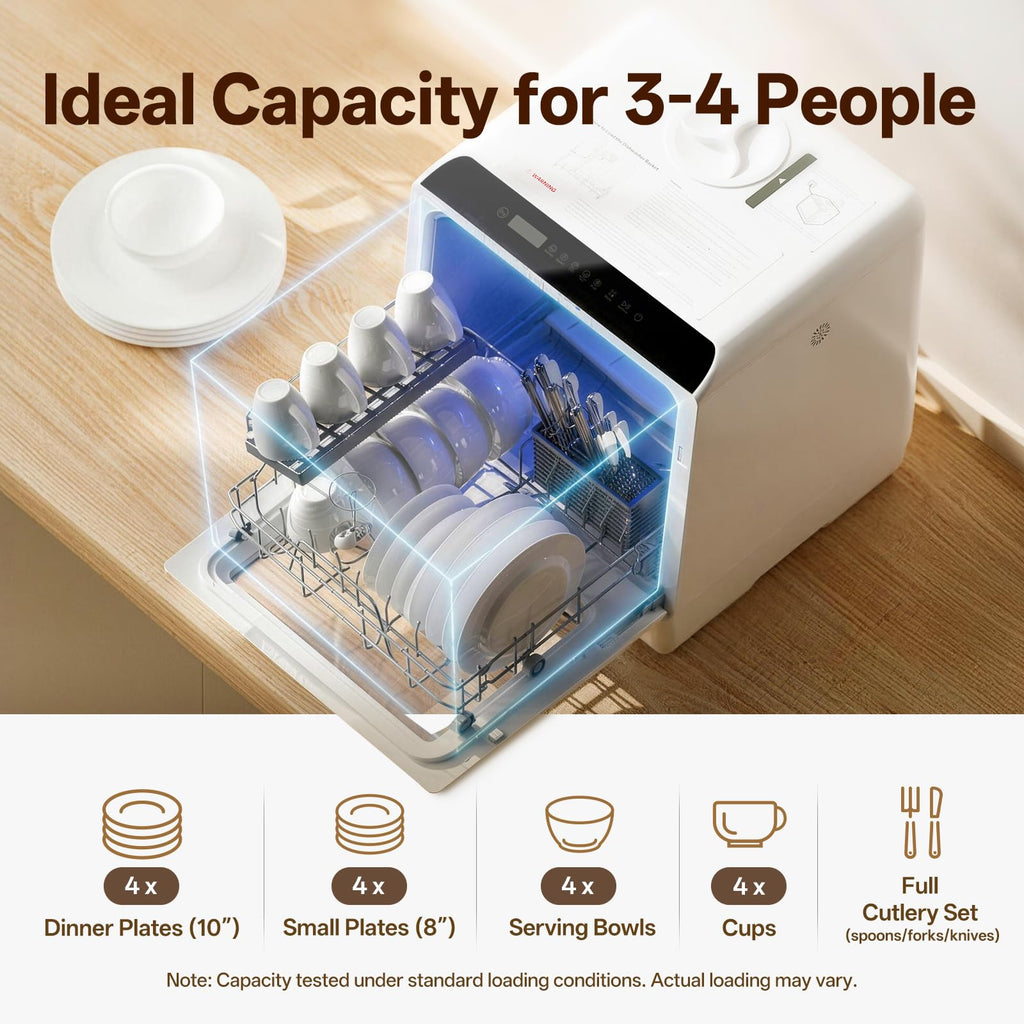 Portable Countertop Dishwasher for Small Apartments RV Dorm Compact Mini Kitchen Dishwasher