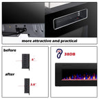 Modern Recessed and Wall Mounted Electric Fireplace 50 Inch Indoor Heater for Living Room Home