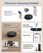 T50 PRO Omni Robot Vacuum and Mop 3.19in 15000Pa ZeroTangle 2.0 TruEdge AIVI 3D Auto Wash Dry Self Empty