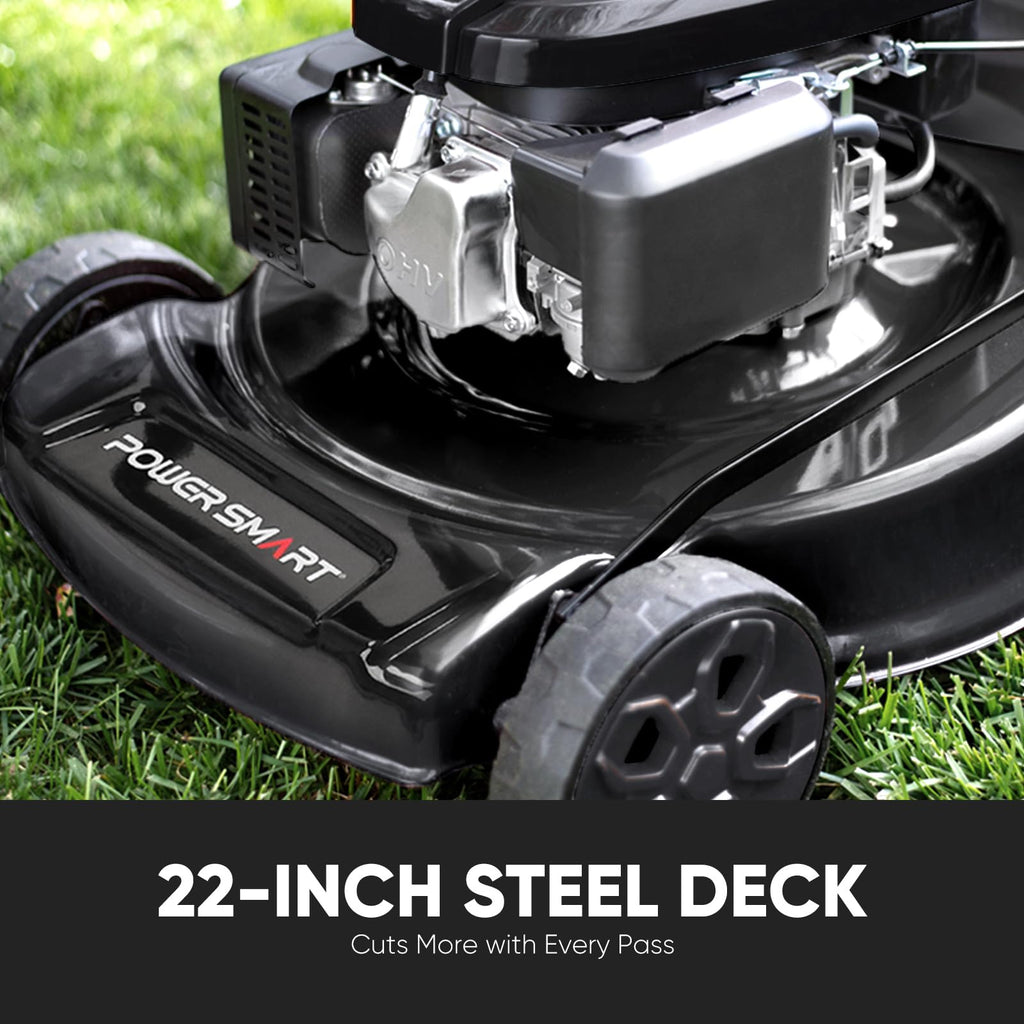 EasyDrive Pro 22 inch 170cc self propelled gas lawn mower walk behind design 22 inch cutting deck