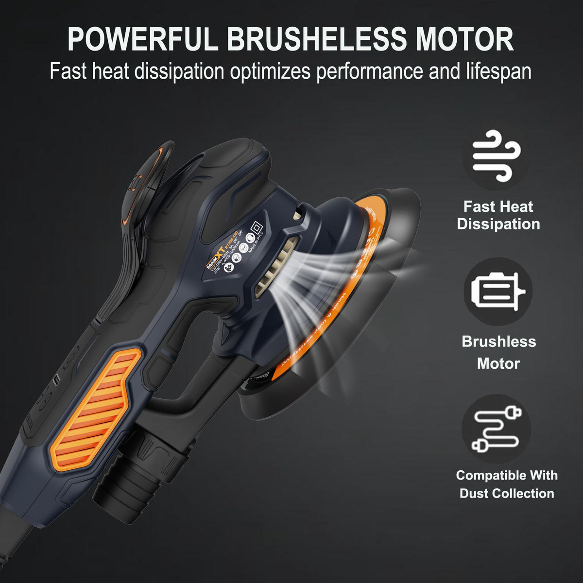 6 inch 10000 RPM electric random orbital sander 10 sandpapers 6 speed settings woodworking sanding polishing