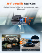 N4 Pro S 4K 3 Channel Dash Cam Triple STARVIS 2 HDR Car Camera with GPS WiFi Night Vision for Cars Trucks