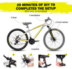 26 27.5 Inch Mountain Bike Trail MTB Bicycle for Men Women Adult All Terrain Outdoor Cycling