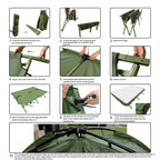 2 Person Cot Tent 4 in 1 Elevated Bed Combo with Air Mattress Portable Camping Outdoor Sleeping Solution
