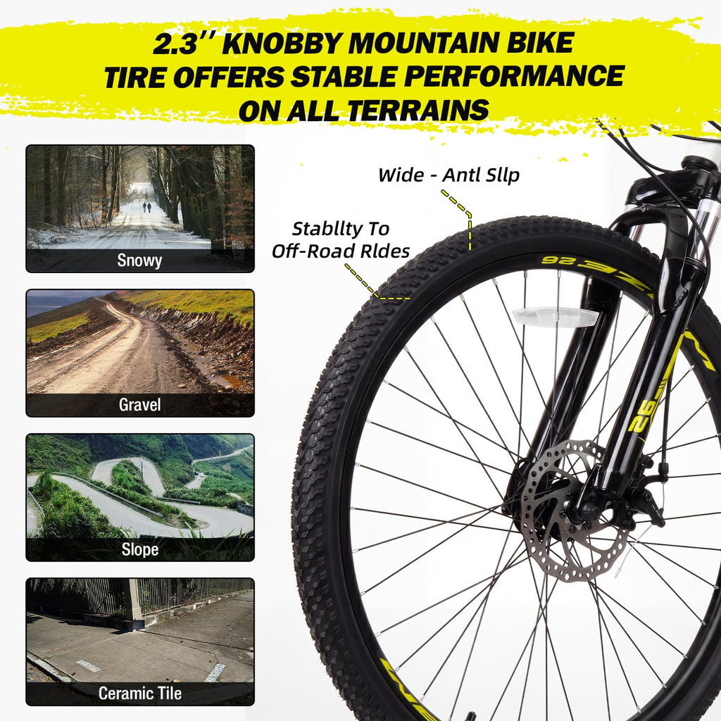 26 27.5 Inch Mountain Bike Trail MTB Bicycle for Men Women Adult All Terrain Outdoor Cycling