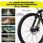 26 27.5 Inch Mountain Bike Trail MTB Bicycle for Men Women Adult All Terrain Outdoor Cycling
