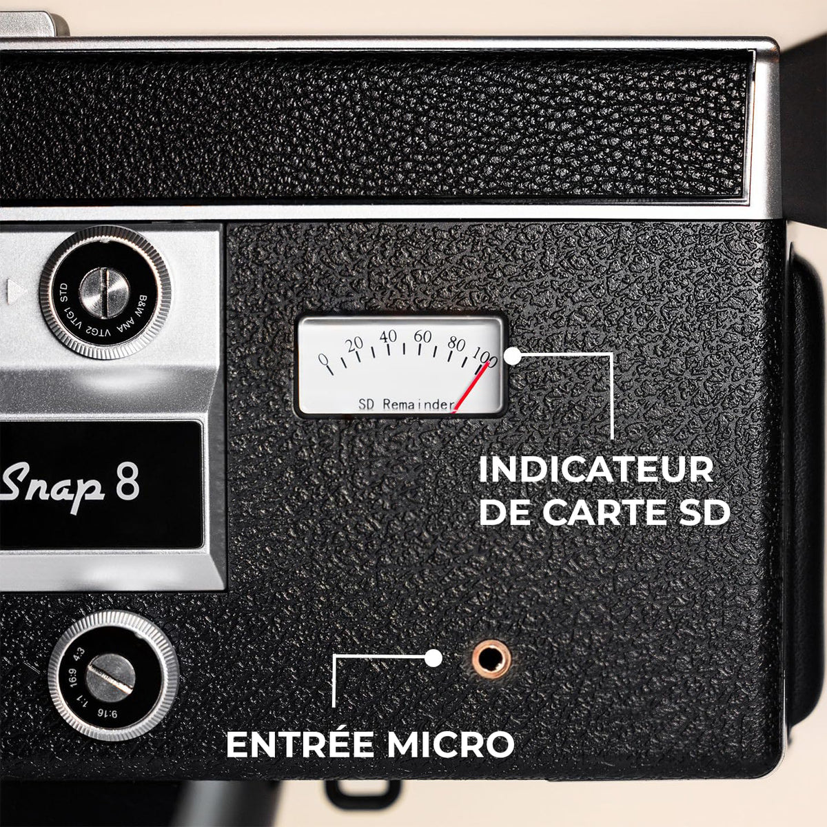 CS-8 digital camera 2.7K video recorder Youtube screenless 8x zoom 5 movie filters SD card USB C battery