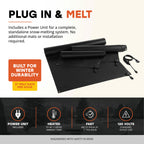 Heated Snow Melting Mat for Entrances Outdoor No Slip Heating Entrance Mat with GFCI Power Cord 30 x 48