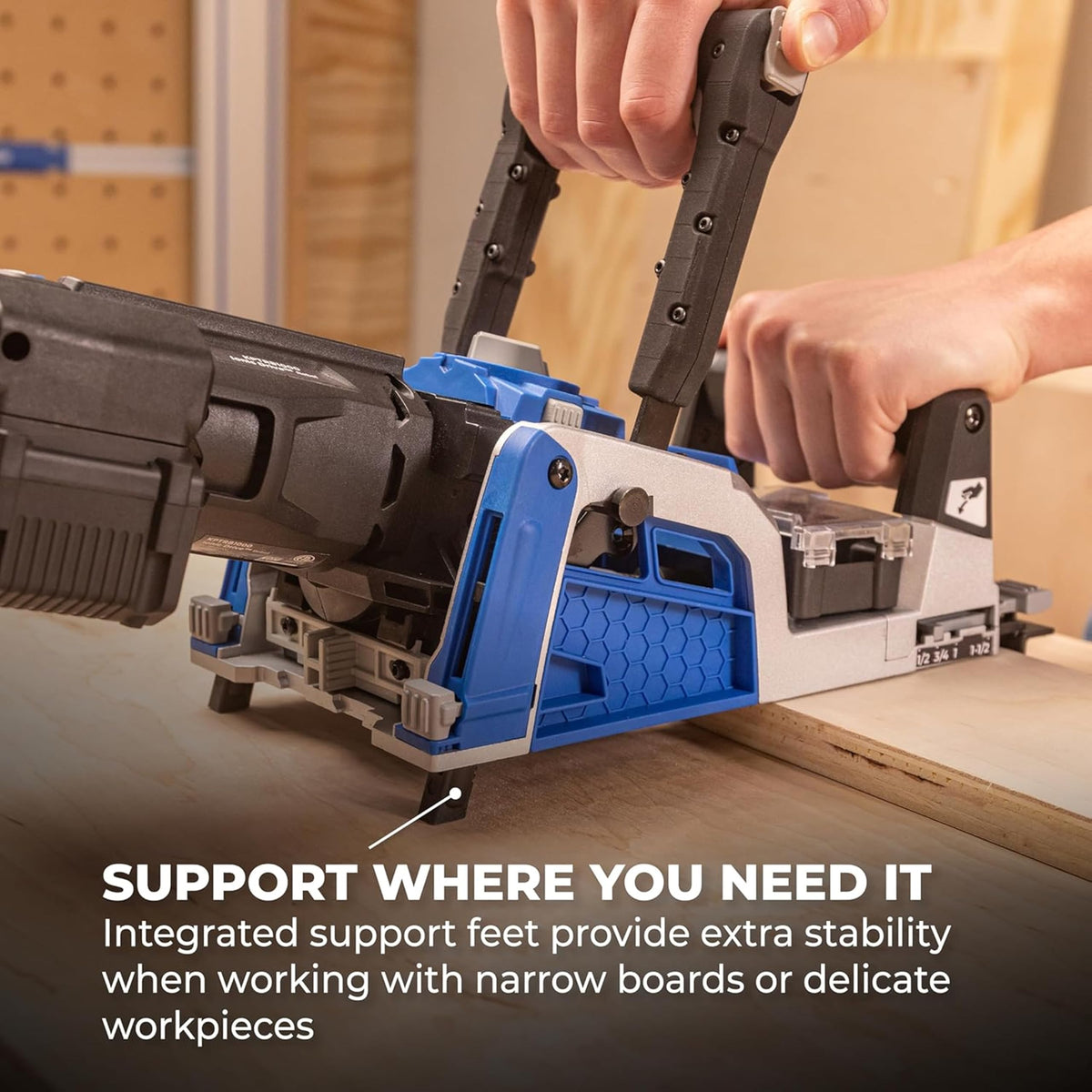 Rebel 20V Ionic Drive Pocket Hole Joiner Kit KPTBRB100A Cordless Woodworking Tool Set with Drill Bit